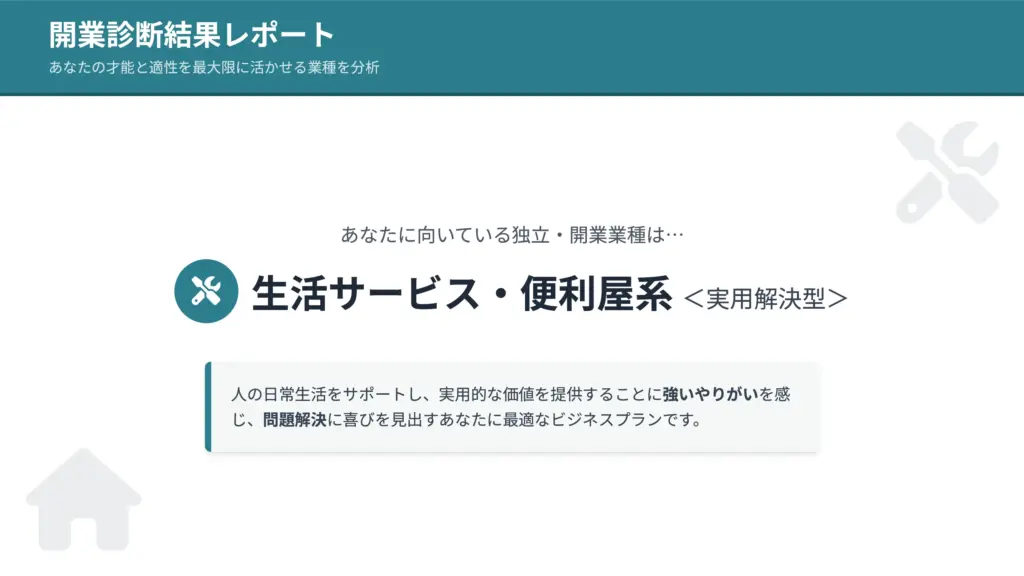【生活サービス・便利屋系 <実用解決型>】です