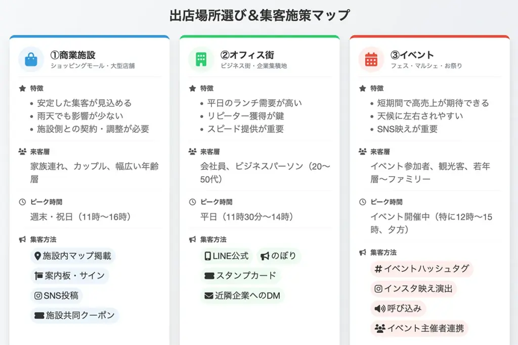 出店場所選び&集客施策マップ