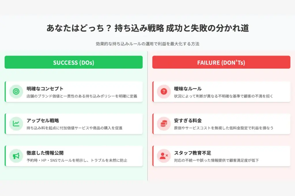 7-2. 持ち込み許可で失敗した店舗の典型的な3つのパターン