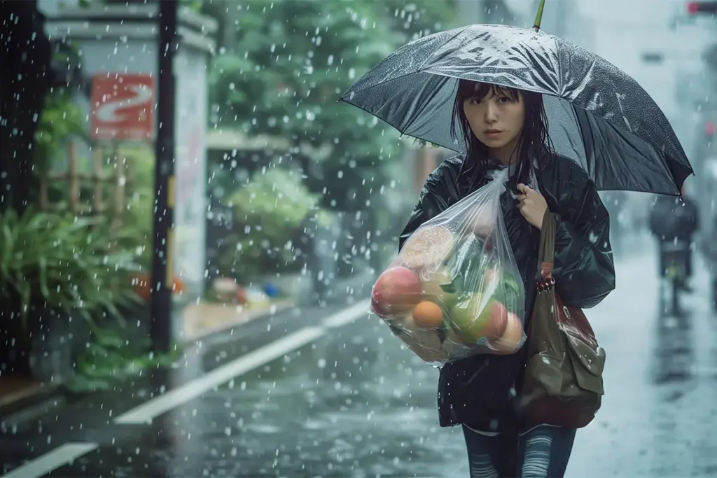 雨具や荷物が増える不便さ
