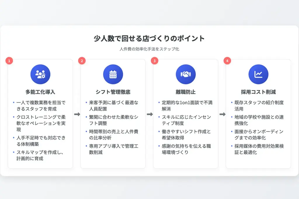 少人数で回せる店づくりのポイント